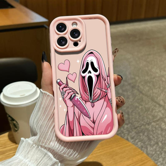 Adorable Halloween Ghost Phone Case for iPhone & Samsung Galaxy - Soft TPU Bumper for Models 11-17 Pro Max & S22-S25